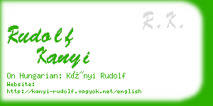 rudolf kanyi business card